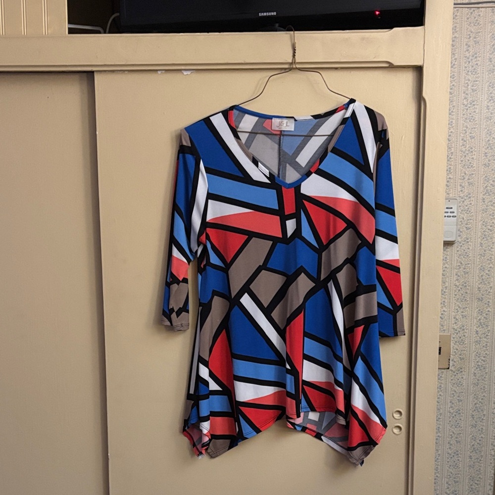 Colorful Geometric Women's Top